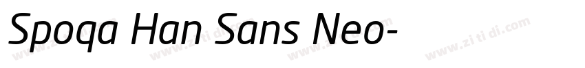 Spoqa Han Sans Neo字体转换